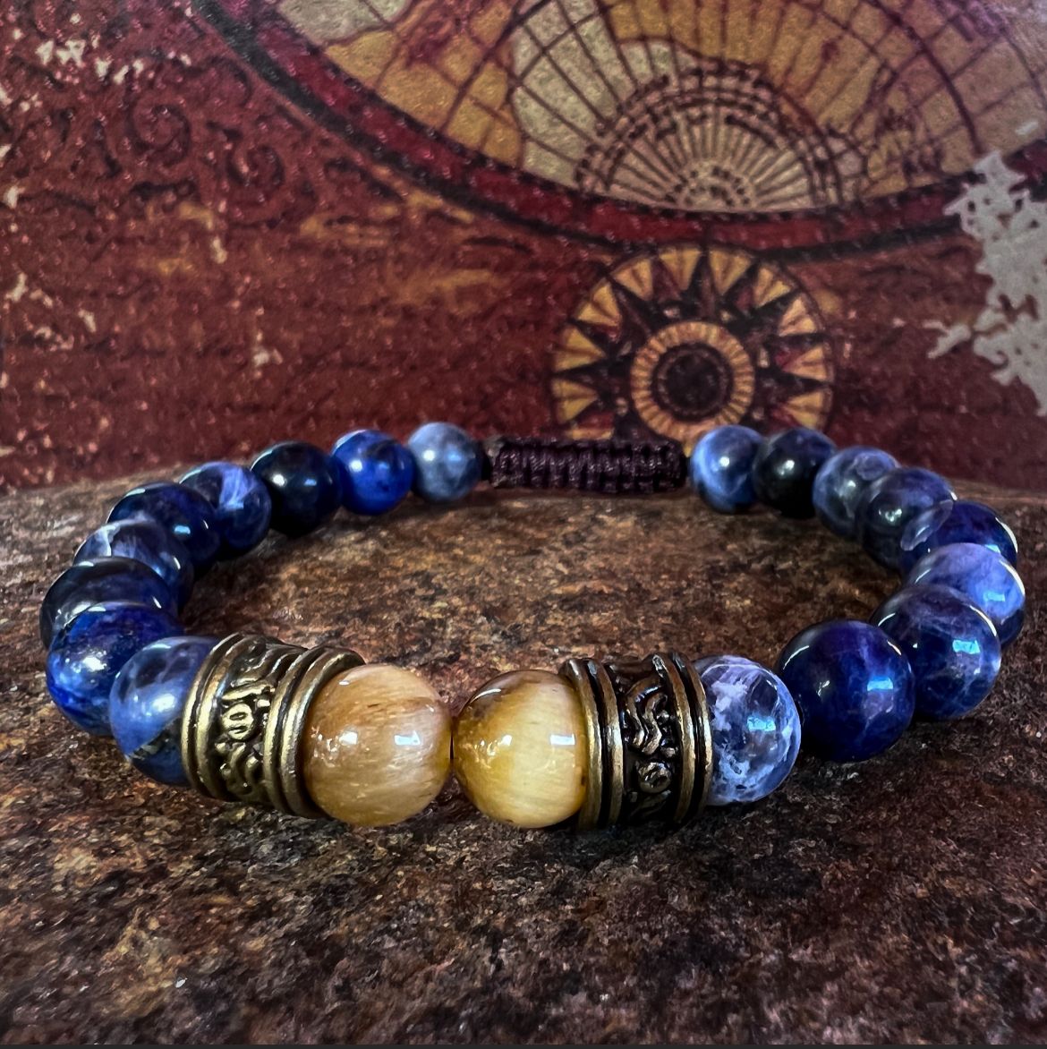 Sodalite ¤ Œil de tigre blanc
